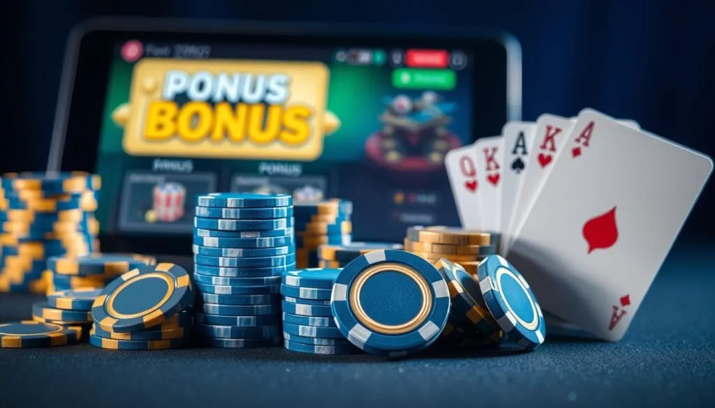 Betmatch Casino review showing bonus promotions with casino chips and cards Betmatch Casino review showing bonus promotions with casino chips and cards