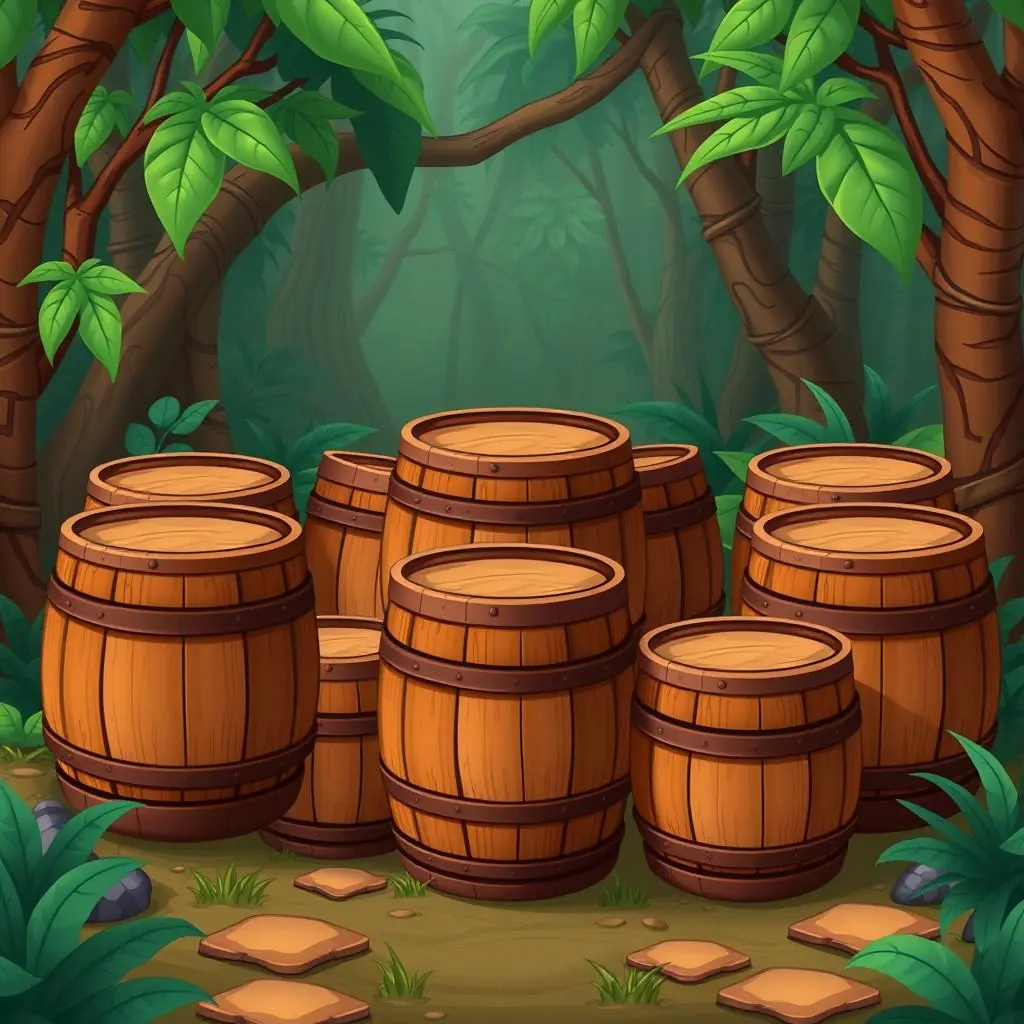King Kong Cash Slot Barrel Blast bonus game King Kong Cash Slot Barrel Blast bonus game