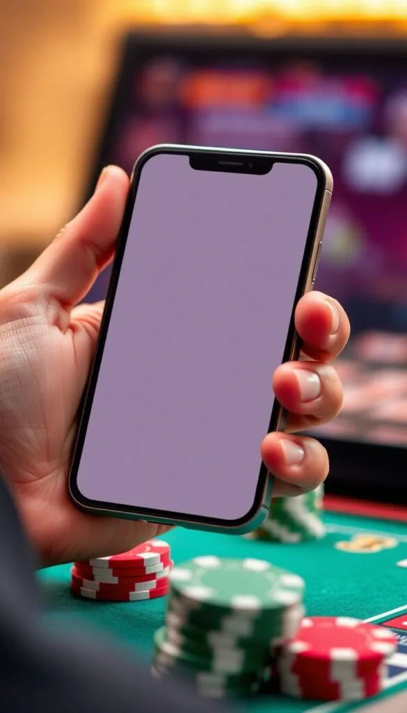 Leon Casino UK mobile app interface on smartphone