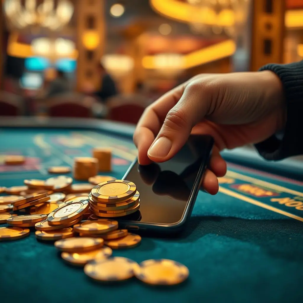 LeoVegas Casino UK mobile app being used on smartphone