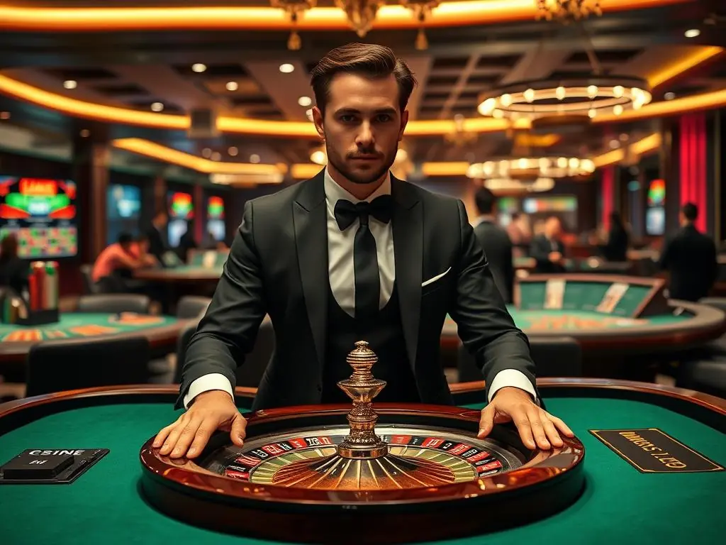 National Casino UK review featuring a live dealer roulette table with professional croupier