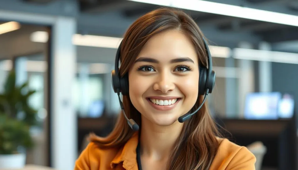 National Casino UK review showing customer support representative with headset