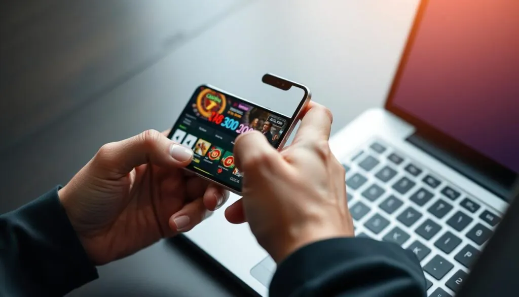 National Casino UK review showing mobile and desktop devices with casino interface