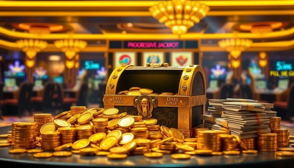 Progressive jackpot slots at Hollywoodbets Casino UK with jackpot meters