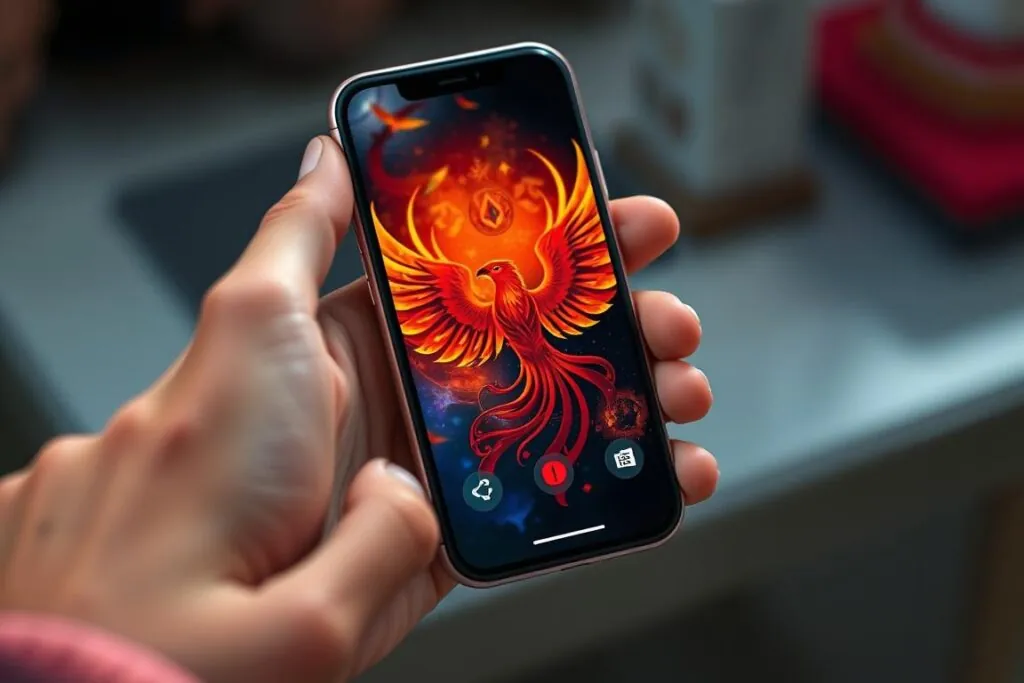 Secrets of the Phoenix Slot being played on mobile devices showing responsive design Secrets of the Phoenix Slot being played on mobile devices showing responsive design