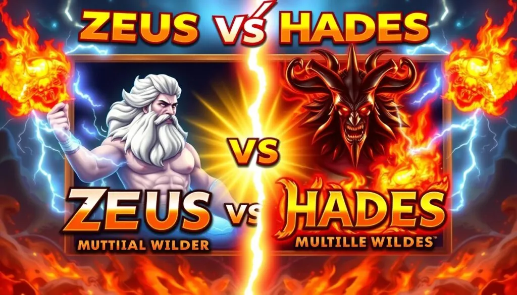 Zeus vs Hades Slot bonus features showing multiplier wilds