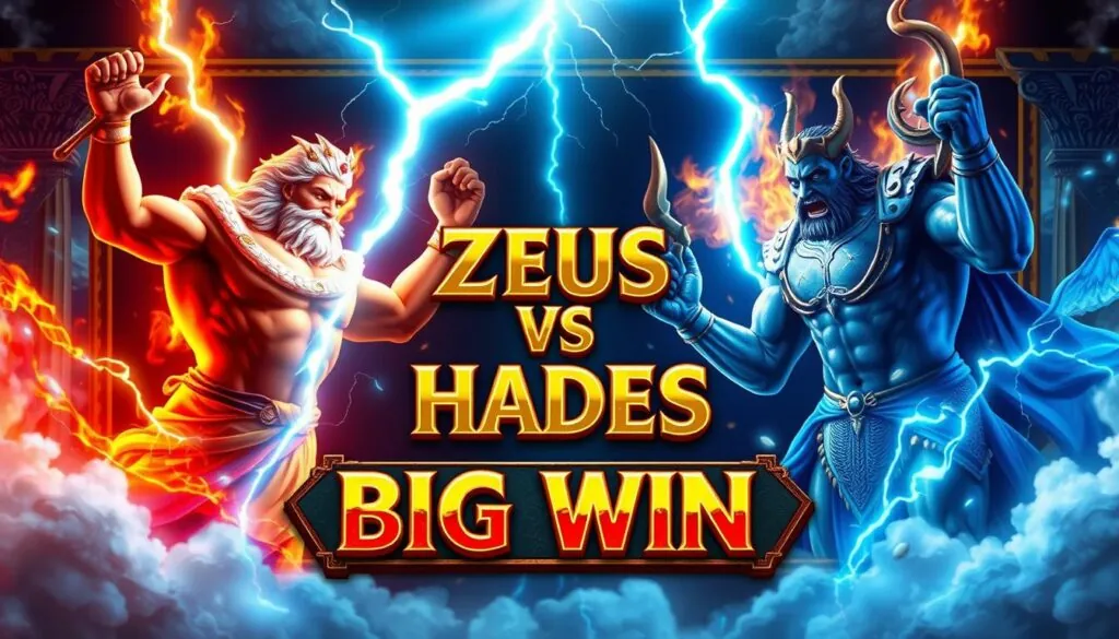 Zeus vs Hades Slot showing potential big win celebration